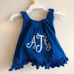 Blue Swing top with ATG embroidered